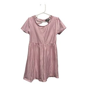 Charming Pink Striped Kids Dress